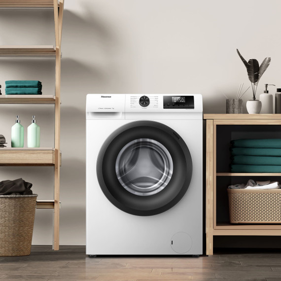 Hisense WFQP701219VM lavatrice Caricamento frontale 7 kg 1200 Giri/min Bianco