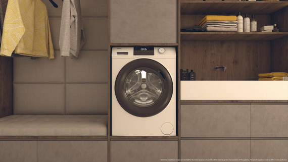 Haier HW90-BP14929A-S lavatrice Caricamento frontale 9 kg 1400 Giri/min Bianco
