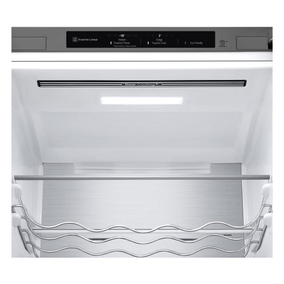 LG GBV7280DPY Frigorifero combinato, Classe D, 387L, Fresh Converter, Porte piatte,Argento