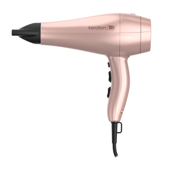 GA.MA Phon Keration Diva 3D: preserva la cherativa naturale dei capelli, tecnologia agli ioni, anti crespo, 2300W, motore AC a lunga durata, Sei combinazioni di temperatura e velocità, colpo d'aria fredda incluse 2 bocchette e 1 diffusore