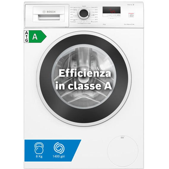 Bosch Serie 2 WGE03200IT Lavatrice a carica frontale 8 kg 1200 rpm Classe A