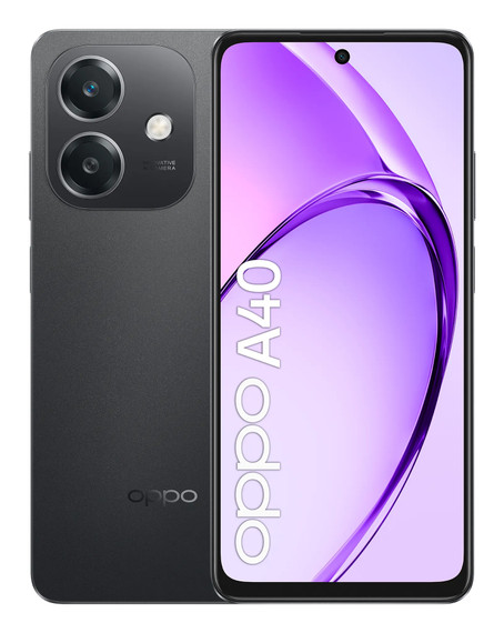 OPPO A40 Smartphone, Fotocamera AI 50MP, Selfie 5MP, Display 6.67” 90HZ LCD HD+, 5100mAh, RAM 12 GB (6+6) + ROM 128GB, IP54, [Versione Italia], Sparkle Black T