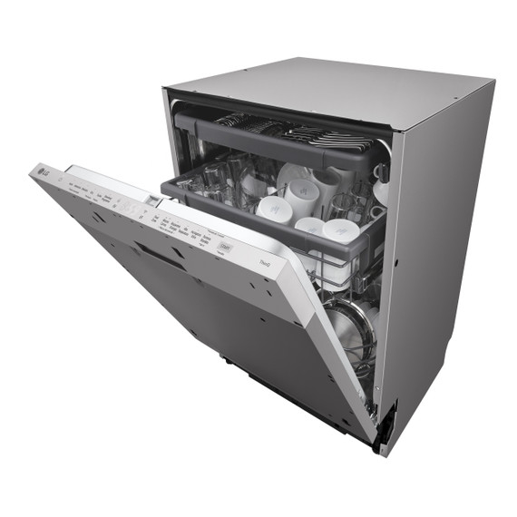 LG QuadWash DB243TX Lavastoviglie a scomparsa totale Serie 2, Classe D, 14 coperti, EasyRack+, Wi-Fi, Noble Steel
