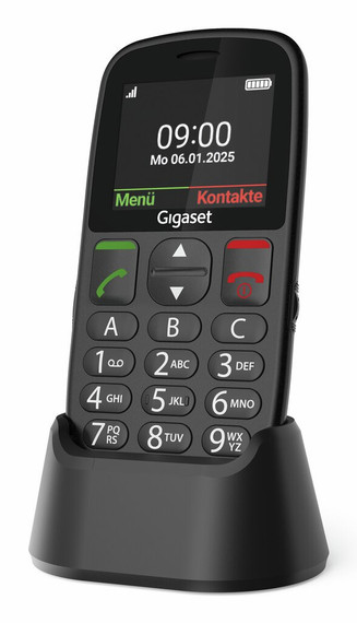 Gigaset GL395 5,59 cm (2.2") 90 g Nero Telefono per anziani