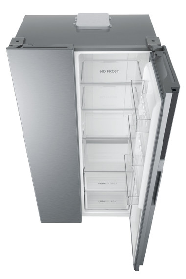 Haier SBS 90 Serie 3 HSR3918ENPG frigorifero side-by-side Libera installazione 528 L E Argento