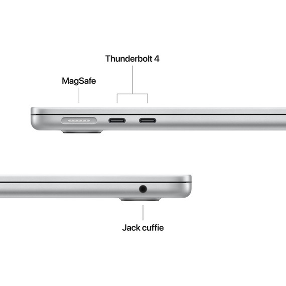 Apple MacBook Air 13'' M4 chip 10-core CPU 8-core GPU, 16GB, 256GB SSD - Argento