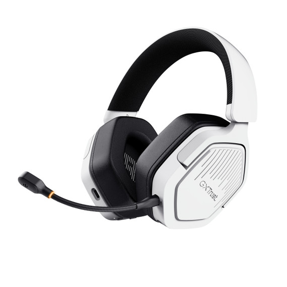 Trust GXT 493W Carus Auricolare Con cavo e senza cavo A Padiglione, Casco Gaming USB Type-C / USB Type-A Bluetooth Bianco
