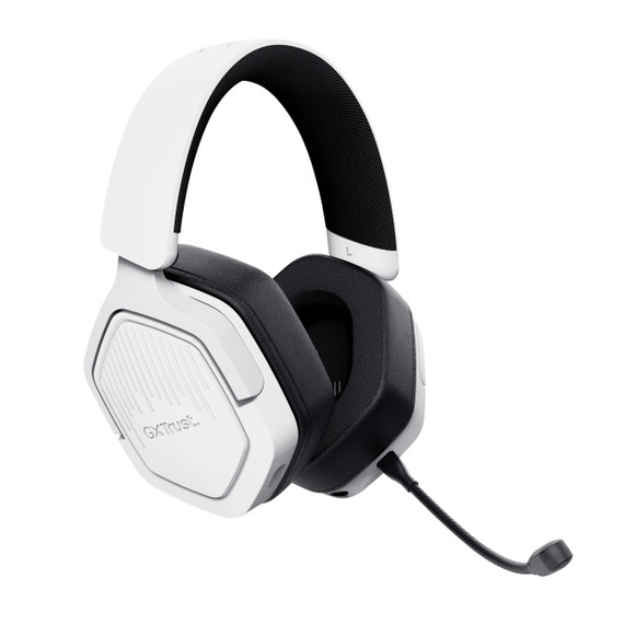 Trust GXT 493W Carus Auricolare Con cavo e senza cavo A Padiglione, Casco Gaming USB Type-C / USB Type-A Bluetooth Bianco