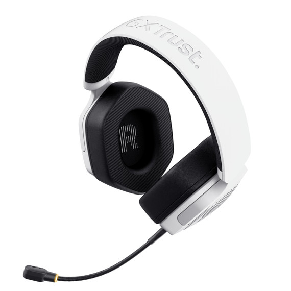 Trust GXT 493W Carus Auricolare Con cavo e senza cavo A Padiglione, Casco Gaming USB Type-C / USB Type-A Bluetooth Bianco