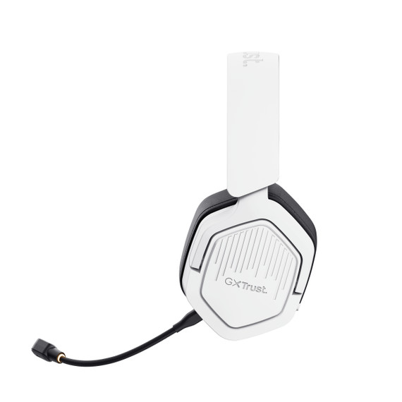 Trust GXT 493W Carus Auricolare Con cavo e senza cavo A Padiglione, Casco Gaming USB Type-C / USB Type-A Bluetooth Bianco