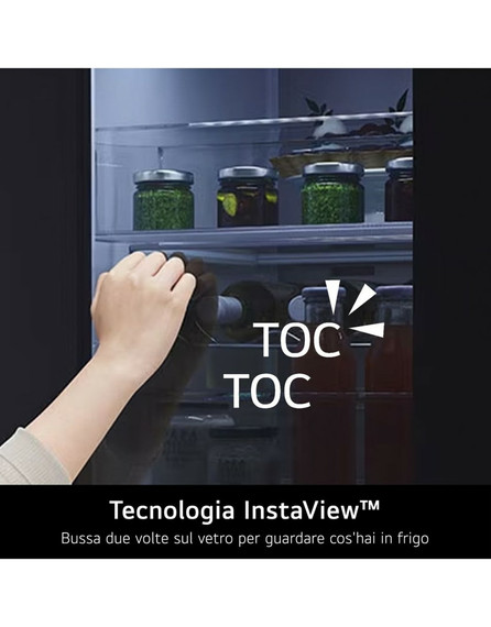 LG InstaView GSGV80EPLL frigorifero side-by-side Libera installazione 635 L E Nero
