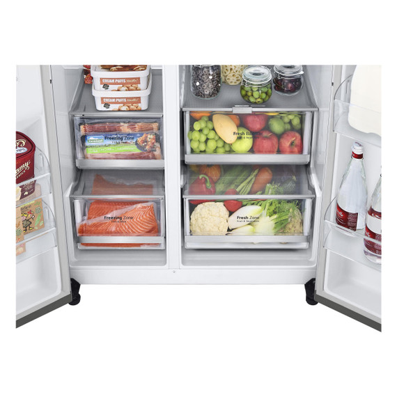 LG InstaView GSVV80PYLL frigorifero side-by-side Libera installazione 655 L E Argento