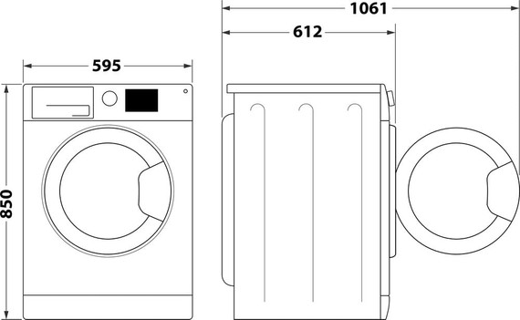 Indesit Lavatrice a libera installazione BWE 91497X WX