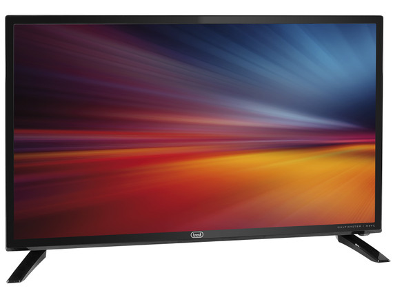 Trevi TV LED 24" HD con ricevitore DVBT-T2/DVBS-S" con codec H.265 10 Bit e Alimentatore 12V 3A con adattatore di rete