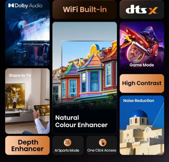 Smart TV 32" HD Ready TV 32A49Q VIDAA U8.5 con DVB-T2/S2