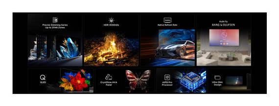 TCL C79K Serie Smart TV QD-MiniLED 4K 98" 98C79K, 144Hz, audio B&O, Dolby Vision IQ & Atmos, Google TV