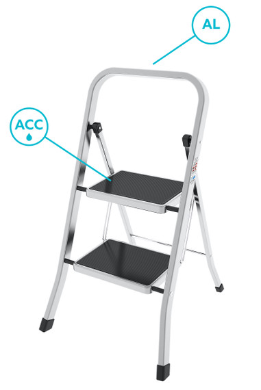 Colombo New Scal Factotum alluminio Scala pieghevole Alluminio, Nero (2)