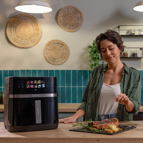 Cecotec Cecofry&Grill Duoheat 8000 Singolo 8 L Indipendente 2200 W Friggitrice ad aria calda Nero