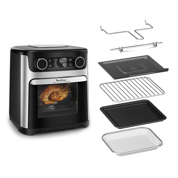 Moulinex Easy Fry Multifunction AL556D , Forno Friggitrice ad Aria 15L, 9 Funzioni di Cottura, Doppia Resistenza, 3 Livelli di Cottura