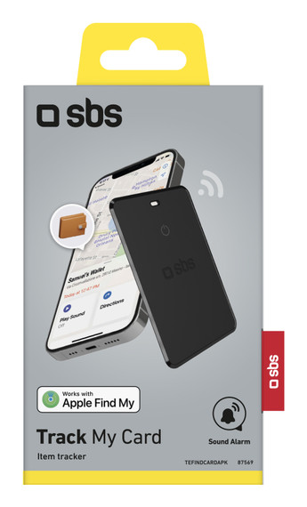 SBS TEFINDCARDAPK localizzatore e cercatore GPS Bagaglio Nero