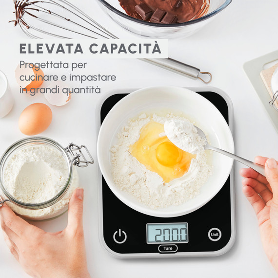 Moulinex BN50U5 bilancia da cucina Nero Superficie piana Rettangolo Bilancia da cucina elettronica
