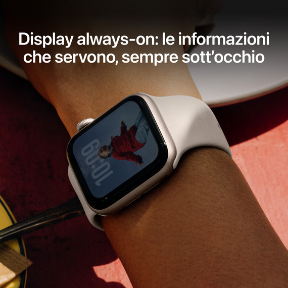 Apple Watch SE (3nd generation) SE 3 GPS 44mm Cassa Alluminio Mezzanotte con Sport Band Mezzanotte - S/M