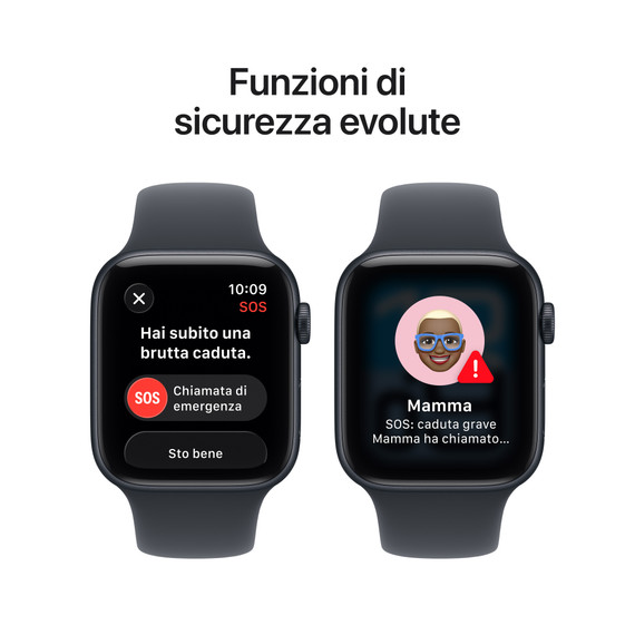 Apple Watch SE (3nd generation) SE 3 GPS 44mm Cassa Alluminio Mezzanotte con Sport Band Mezzanotte - S/M