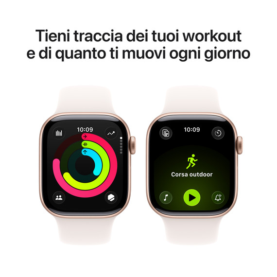 Apple Watch Series 11 GPS 42mm Cassa Alluminio Oro Rosa con Band Rosa Fard - S/M