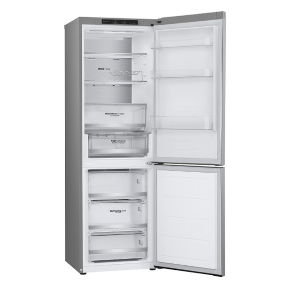 LG GBV5140DPY Frigorifero combinato, Classe D, 344L, Fresh Converter, Porte piatte, Argento