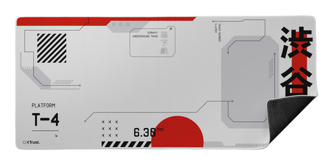 Trust GXT 759 XXL Tappetino per mouse per gioco da computer Nero, Grigio, Rosso, Bianco