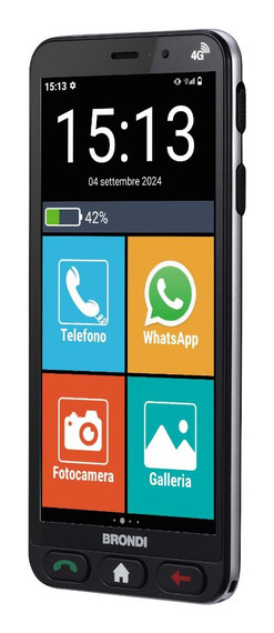 Brondi Amico Vero 4G 14,5 cm (5.7") Doppia SIM Android 14 3 GB 32 GB 2800 mAh Nero