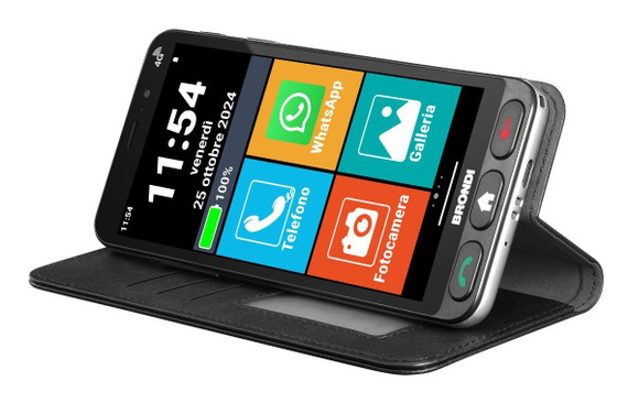 Brondi Amico Vero 4G 14,5 cm (5.7") Doppia SIM Android 14 3 GB 32 GB 2800 mAh Nero