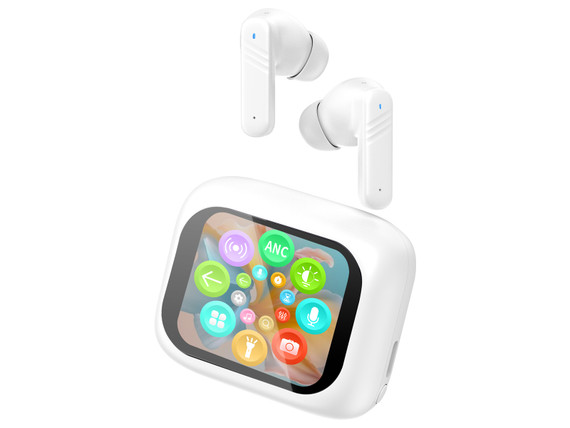 Trevi Cuffie con Traduzione Simultanea AI e Display Touch Screen EAR 100 AID Bianco