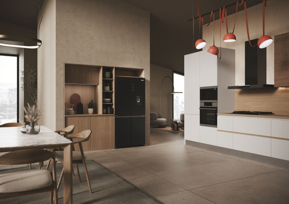 Haier Cube 83 Serie 3 HCR3818EWPT frigorifero side-by-side Libera installazione 463 L E Antracite