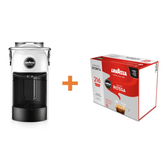 Lavazza Jolie Evo White Bundle + 216 Capsule Qualità Rossa A Modo Mio