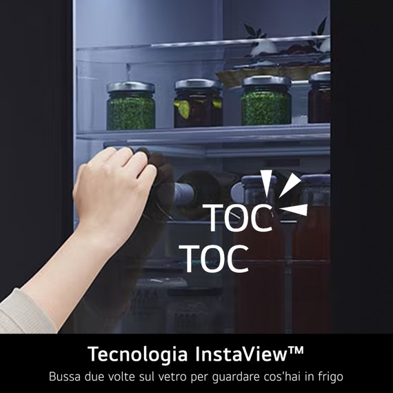 LG InstaView GSGV81EPLL Frigorifero Side-by-Side , Classe E, 635L, Wi-Fi, Senza allaccio