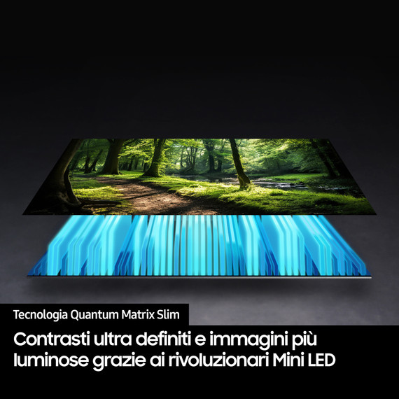 Samsung Neo QLED AI TV 55" QE55QN70FAUXZT 4K Mini LED, Processore NQ4 AI Gen2, 4K AI Upscaling, Motion Xcelerator 144Hz, Neo Quantum HDR, OTS Lite, AirSlim Design, Vision AI Smart TV, 2025