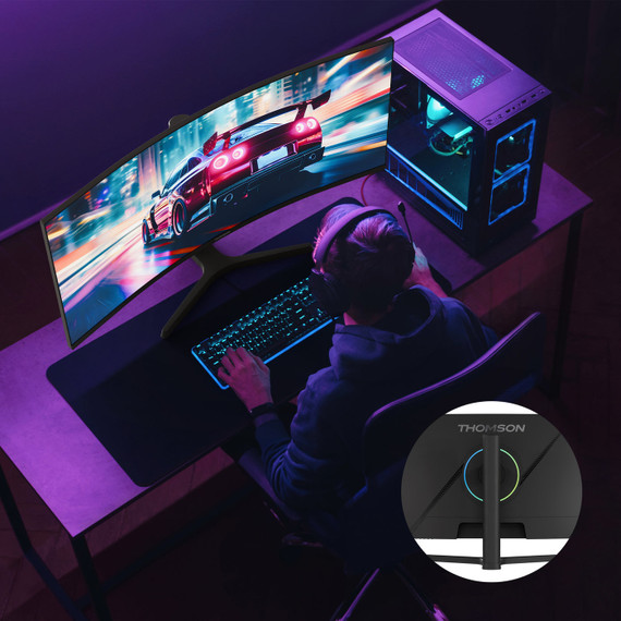 Thomson M34QG7Y14C Monitor PC 86,4 cm (34") 3440 x 1440 Pixel UltraWide Quad HD LCD Nero