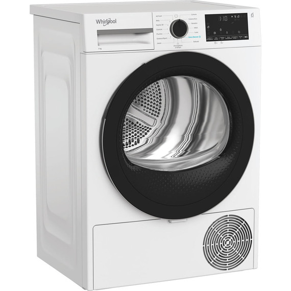 Whirlpool C WD R47M WBS IT, Capacità 7kg, classe C, colore White, Display digitale XL, porta nera, Slim | Profondità mobile: 46 cm, Wi-Fi