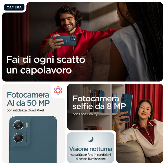 Motorola moto g06 17,5 cm (6.88") Doppia SIM Android 15 4G USB tipo-C 4 GB 64 GB 5200 mAh Blu