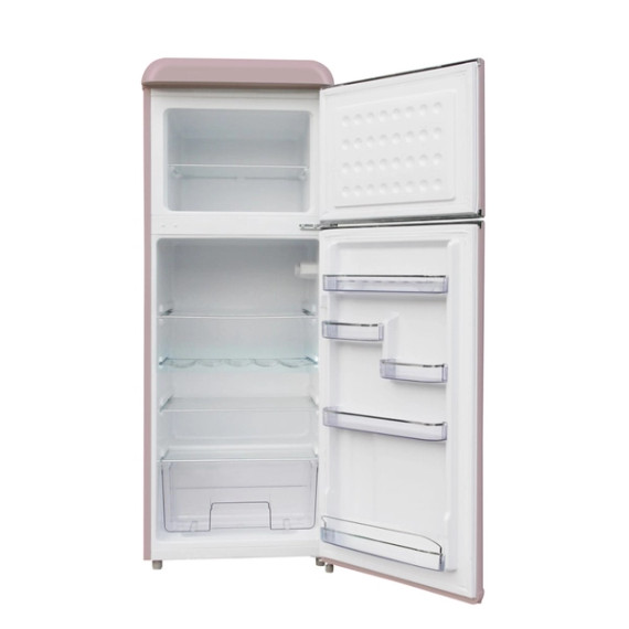 AKAI Frigorifero Doppia Porta 240L Retrò Classe E - Rosa