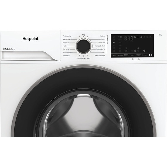 Hotpoint Ariston HB 93 CARE IT, Capacità 9kg, classe A -30%, Motore Inverter, 1400 giri, Display digitale XL, Vapore