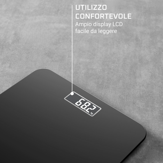 Rowenta Premiss 2.0, Bilancia da Bagno, Display LCD Facile da Leggere, Nero, BS1800