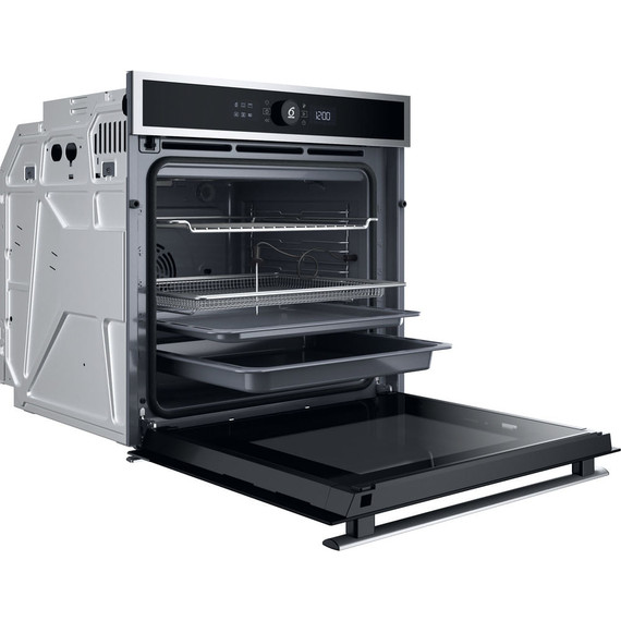 Whirlpool WOI4IS8PPM0SXA Forno Inox 17 funzioni, Pizza310° Cook4 Steam+ AirFry classe A+ 73Lt, Pirolisi+Idrolisi