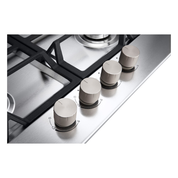 LG CBGZ2414S Piano cottura a gas 60cm, 8,5kW, 4 bruciatori, Griglie in ghisa, Piatto inox