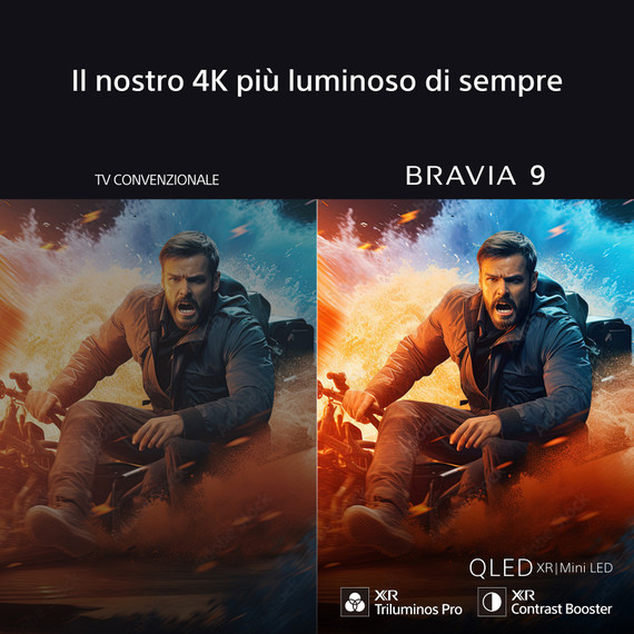Sony BRAVIA 9 QLED (XR l Mini LED) 85 Pollici 4K HDR Google Smart TV (2024) | Gaming Menu per PlayStation 5, IMAX Enhanced, Dolby Vision Atmos, Chromecast, AirPlay, 120Hz 85XR90