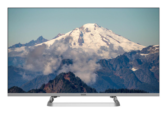 SABA TV 32" HD READY, Triplo ter DVBT2/C/S2 HEVC MAIN10, Certificato TivuSAT, Piedistallo centrale, Dolby Audio