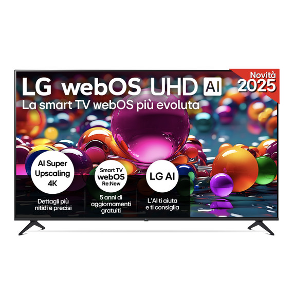 LG UHD AI 86UA75006LA TV Serie UA75 86'' 4K, α7 Gen8, HDR10, 20W, 3 HDMI con Game Optimizer, Smart TV WebOS 25