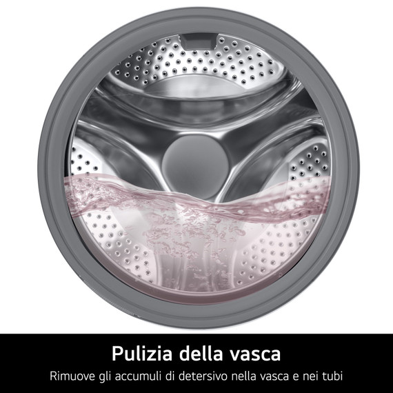 LG F4NA1009NWK Lavatrice 9kg, Classe A, 1400 giri, Programma igiene con vapore, Top rimovibile, White