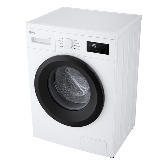 LG F4NA1009NWK Lavatrice 9kg, Classe A, 1400 giri, Programma igiene con vapore, Top rimovibile, White